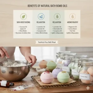 A pair of hands carefully mixing dry ingredients with liquid bath bomb oils in a large mixing bowl to achieve the perfect consistency.
