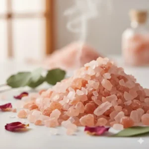 An infographic illustrating the main health and relaxation benefits of purchasing and using bath salts for sale (e.g., muscle and joint relief).