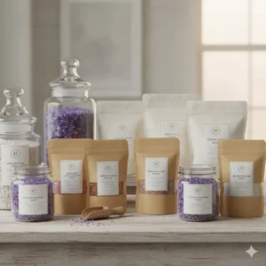 Step-by-step guide on the recommended process and amounts for effectively using bath salts for sale in a warm bath.