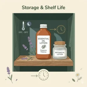 How to properly store your essential oil lotion to maintain its shelf life.