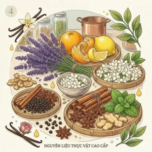 An array of dried herbs and spices, highlighting how fragrant essential oil begins with a selection of premium botanicals.