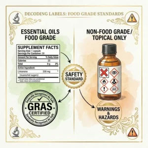 A visual guide showing how to infuse dressings using citrus-flavored essential oils food grade.