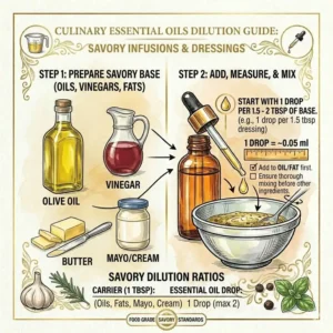 Technical diagram of the steam distillation process used to produce pure essential oils food grade.