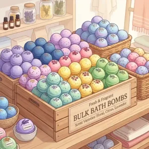An illustration showing cost savings and discounts when purchasing bulk bath bombs.