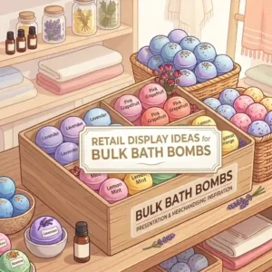 Festive gift baskets filled with colorful bulk bath bombs for events.