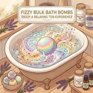 An infographic showcasing a wide variety of scents for bulk bath bombs.